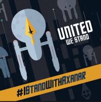 **RALLYING BANNER** of Axanar's supporters.